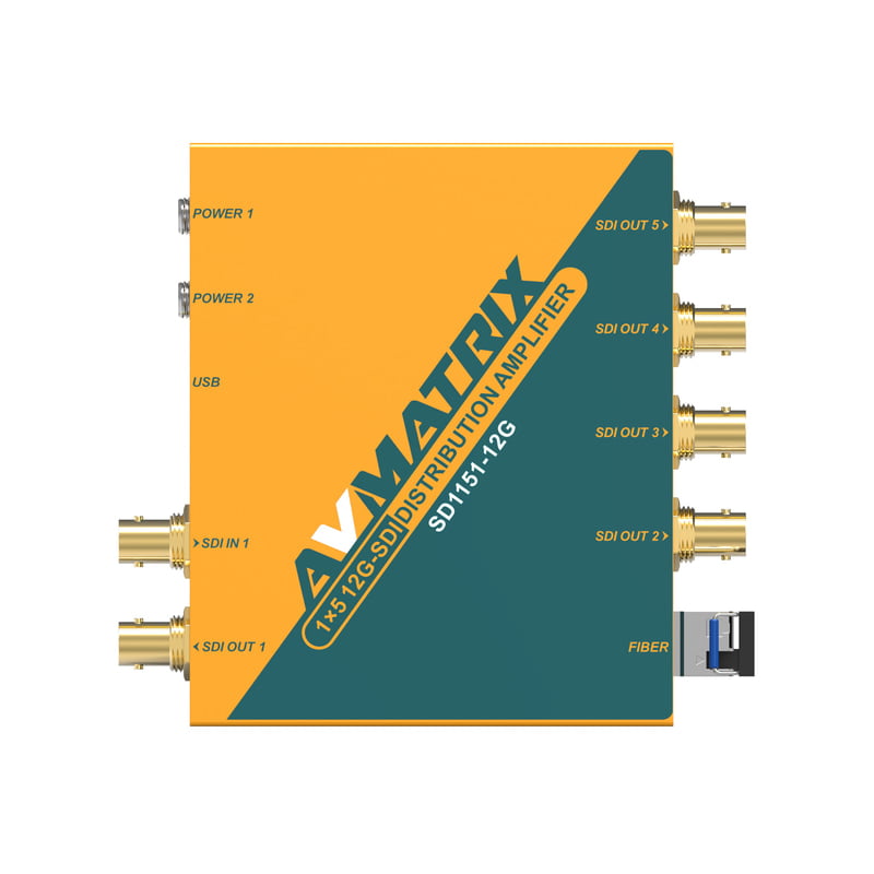 AVMatrix SD1151-12G 1×5 12G-SDI Reclocking Distribution Amplifier