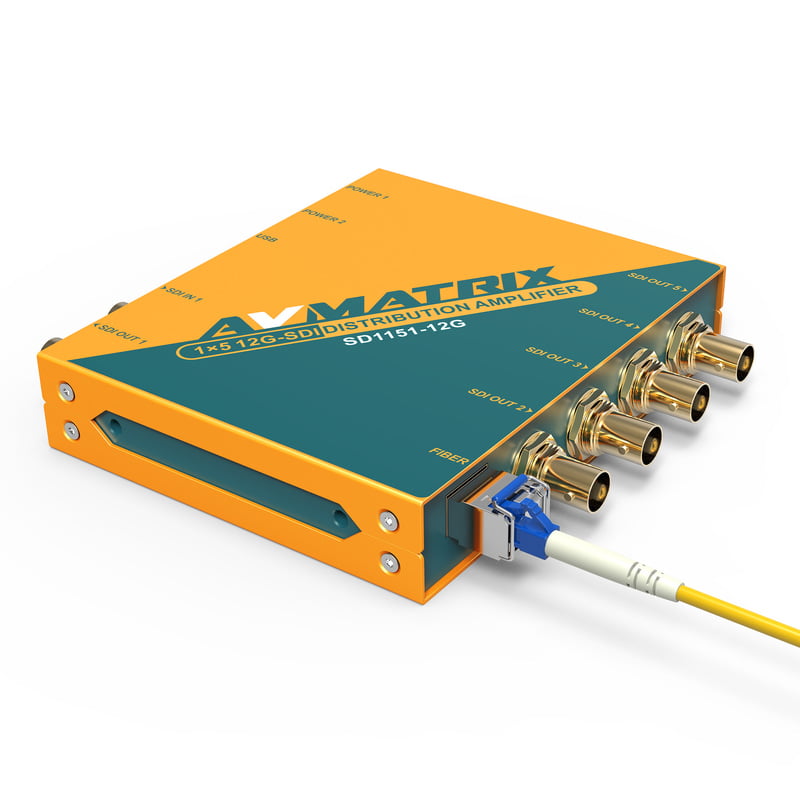 AVMatrix SD1151-12G 1×5 12G-SDI Reclocking Distribution Amplifier