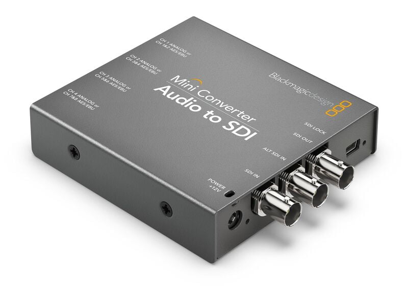 Mini Converter Audio to SDI with 12V Power Supply Mini Converter Audio to SDI with 12V Power Supply