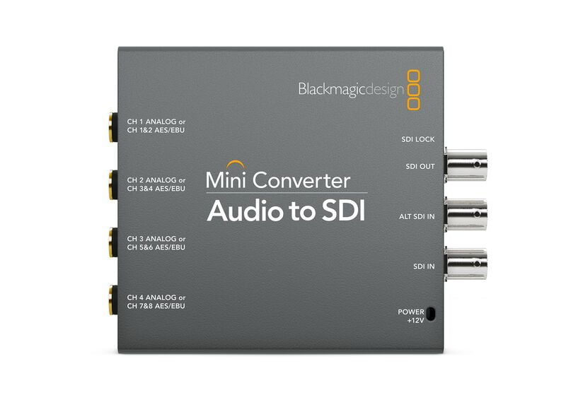Mini Converter Audio to SDI with 12V Power Supply Mini Converter Audio to SDI with 12V Power Supply